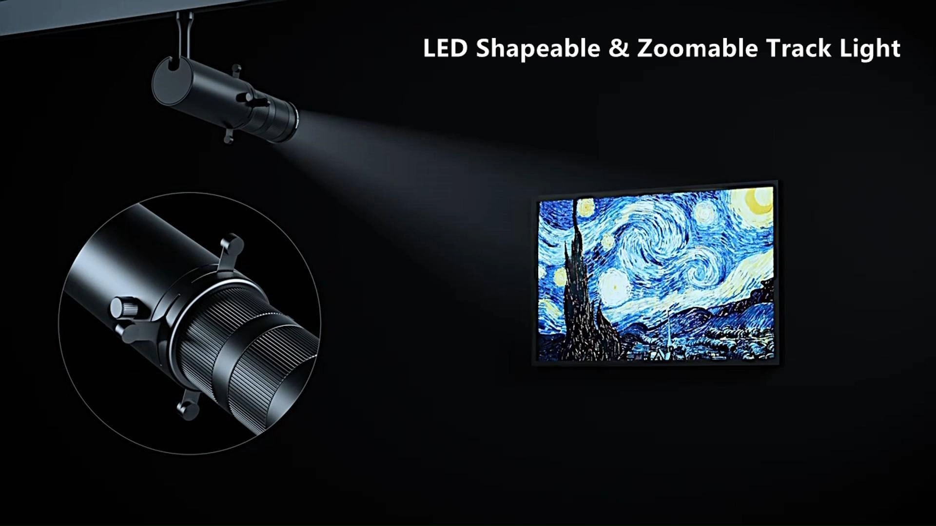 Hongsheng HOSHAEM Smart Led Track Light Adjustable Zoomable Track Light For Museum LED Lighting Manufacturers 1