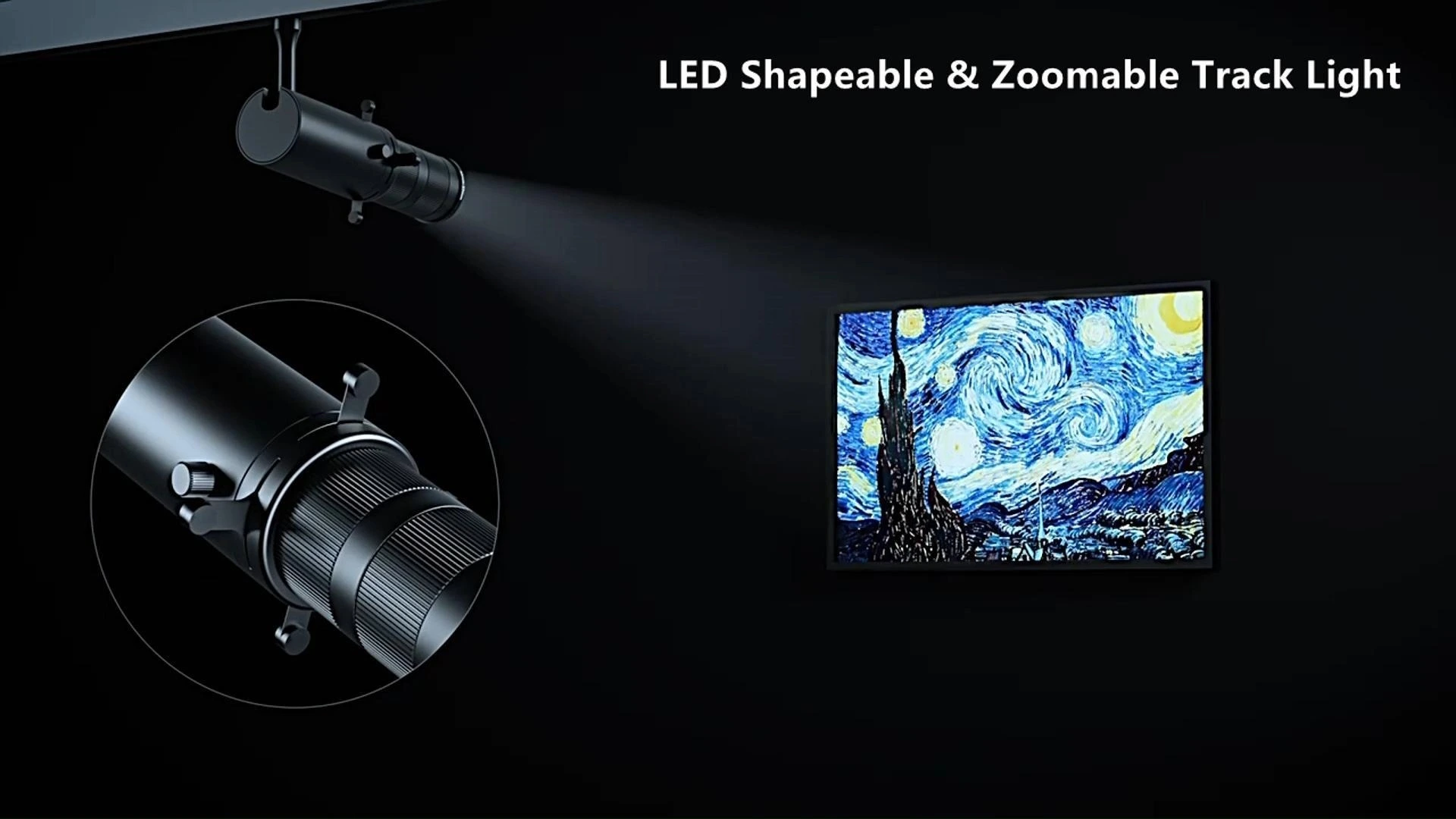 Honsheng HOSHAEM スマート Led トラック ライト博物館 LED 照明メーカーのための調整可能なズーム可能なトラック ライト 1