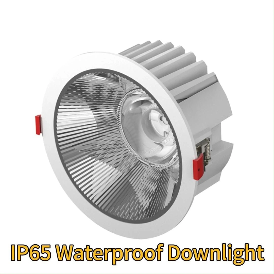 7,6 cm (3 Zoll) 12 W LED-Deckeneinbauleuchte, Aluminium-Panel, rostfrei, Einbauleuchte, Duschstrahler, IP65, wasserdicht, für nasse Standorte im Innenbereich & im Freien 1