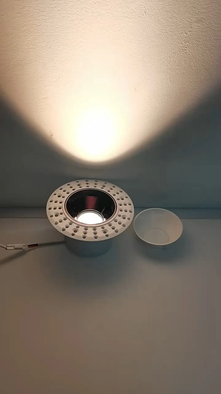 Hongsheng HOSHAEM Trimless Square Round Spotlight embutido Downlight antirreflexo Ra90 para decoração de casa e uso em hotel 1