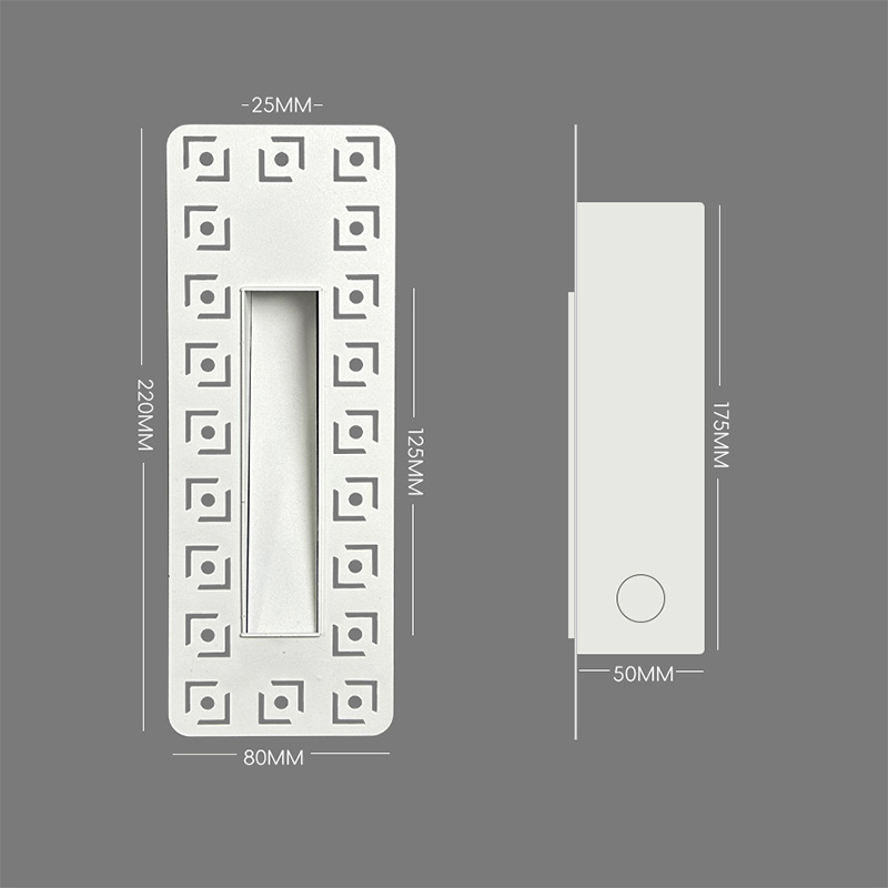 Hongsheng HOSHAEM Sensore di movimento da incasso Step Light 3W Lampade da parete notturne per illuminazione di scale senza finiture per corridoi interni 7