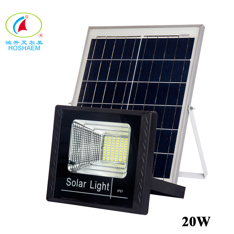 مصابيح LED تعمل بالطاقة الشمسية من Hongsheng HOSHAEM مع جهاز تحكم عن بعد للاستخدام الخارجي ومصنعة للإضاءة المقاومة للماء 6