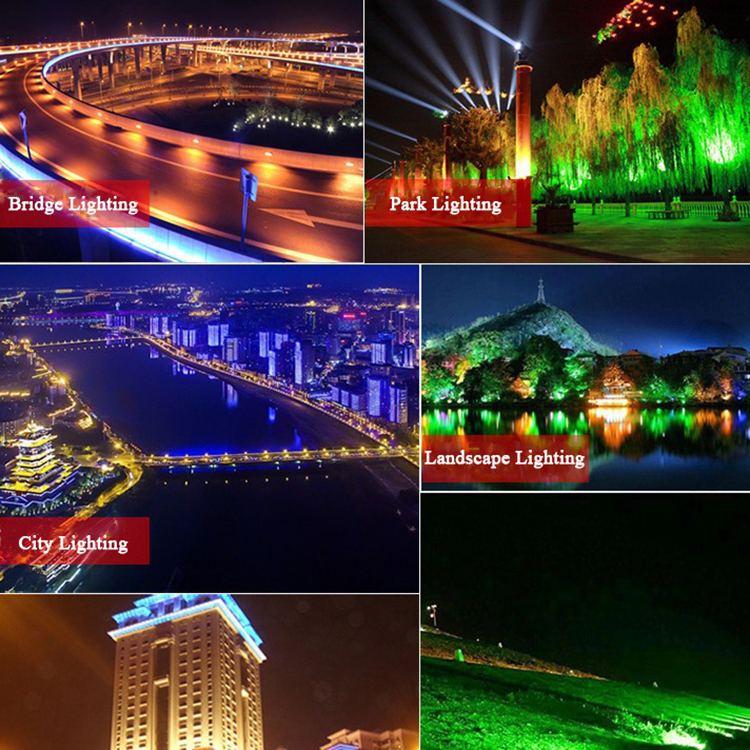 Hongsheng HOSHAEM LED RGB 30W 50W 100W Proiettore con telecomando per esterni ad alta potenza IP66 Produttore di illuminazione impermeabile 5
