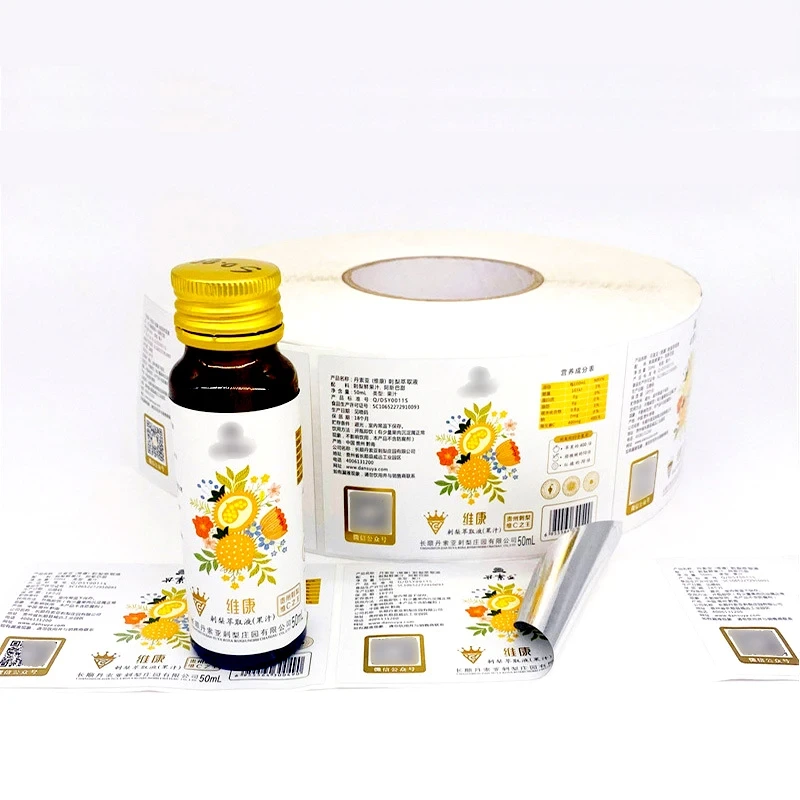 Custom Shrink Label Roll Pet Pvc Shrink Wrap Film Sleeve Label For Bottle 1