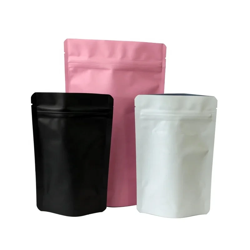 Frosted Matte Stand Up Aluminum Foil Ziplock Pouch Package Bags 1