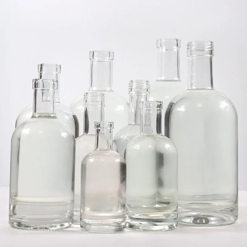 Fabricante de botellas de vidrio Botellas de vino de cristal vacías personalizadas 500 ml 750 ml 1