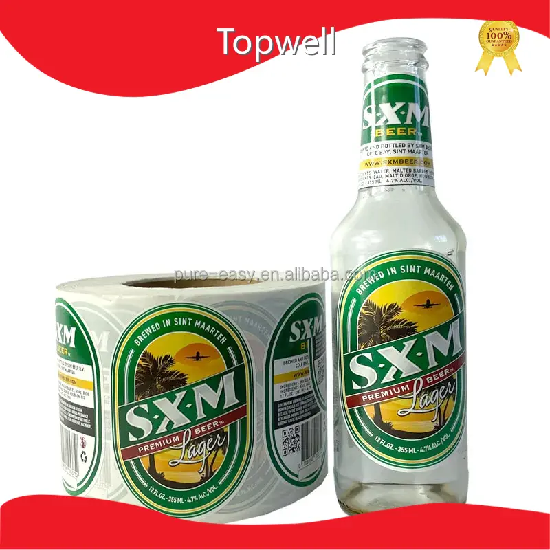 Custom Beer Labels Adhesive Stickers Topwell Brand Accepted 1
