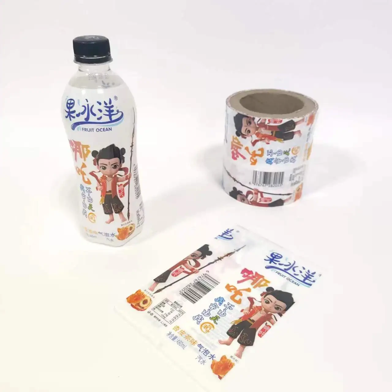 Custom Pvc Pet Film Heat Labeling Wrap Shrink Sleeve Label For Drink Bottle 1