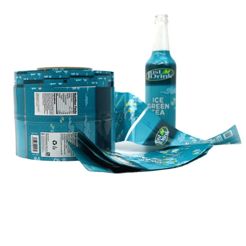 Customized Printing Pet/pvc Heat Shrink Sleeve Wrap Label For Beverages Bottle Shrink Wrap Label 1