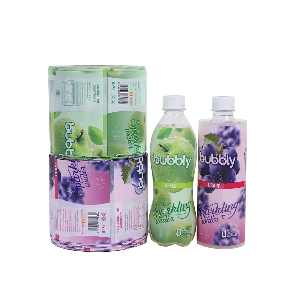 Good Factory Supply Food Grade Bopp Packaging Labels Roll Plastic Film Water Bottle Private Label For Soft Drinks 1