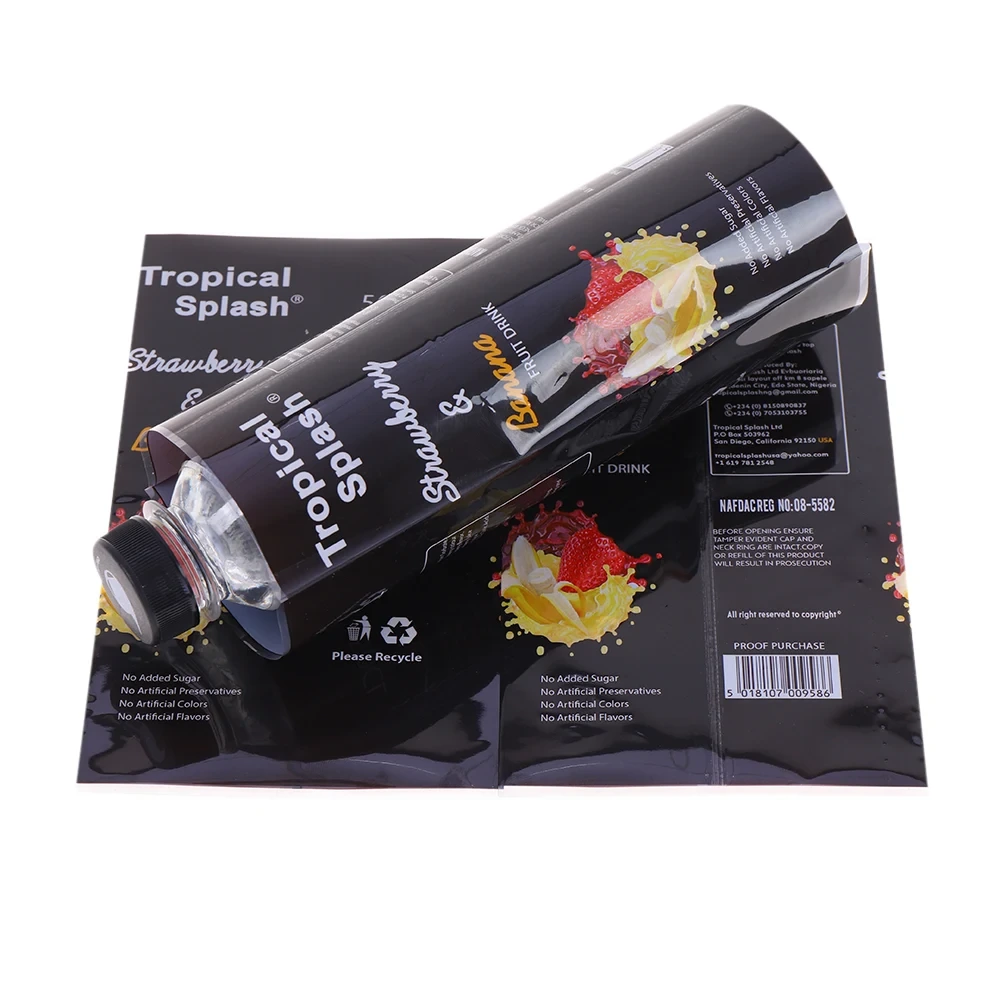 Custom Printing Customized Holographic Pvc Shrink Wrap Sleeve Bottle Shrink Sleeve For Jars Energy Shot Shrink Plastic Film 1