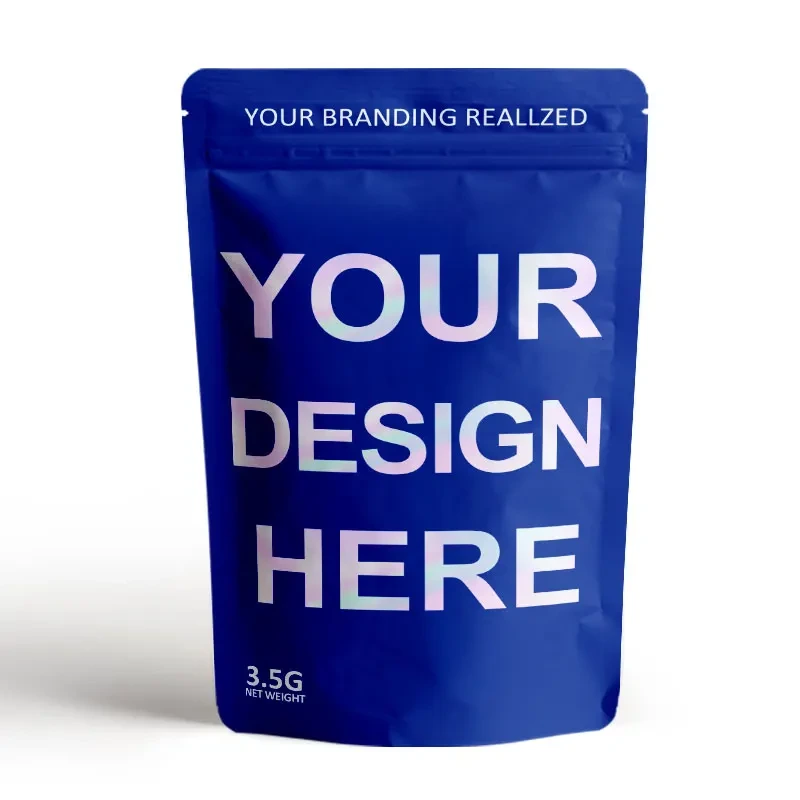 La prueba de olores que se puede volver a sellar de impresión personalizada se levanta la bolsa que empaqueta el bolso de Mylar 3.5g/7g/1oz/1lb con la cremallera 1