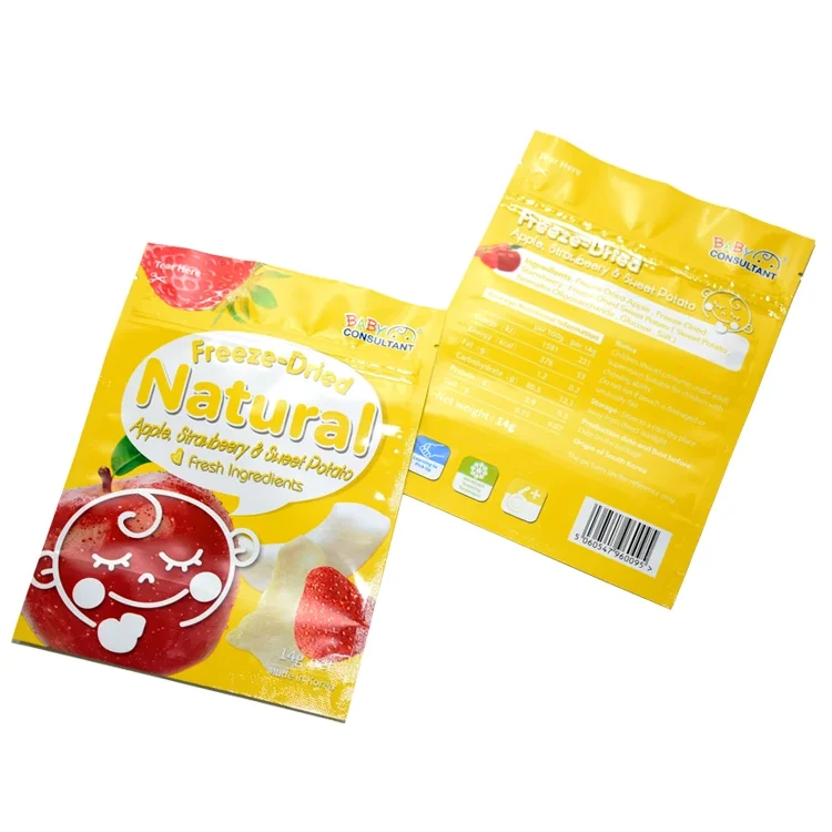 Bolsa de empaquetado del bocado del caramelo de Mylar de los bolsos de Mylar de la cerradura de la cremallera de la comida de las patatas fritas liofilizadas de Natura 1