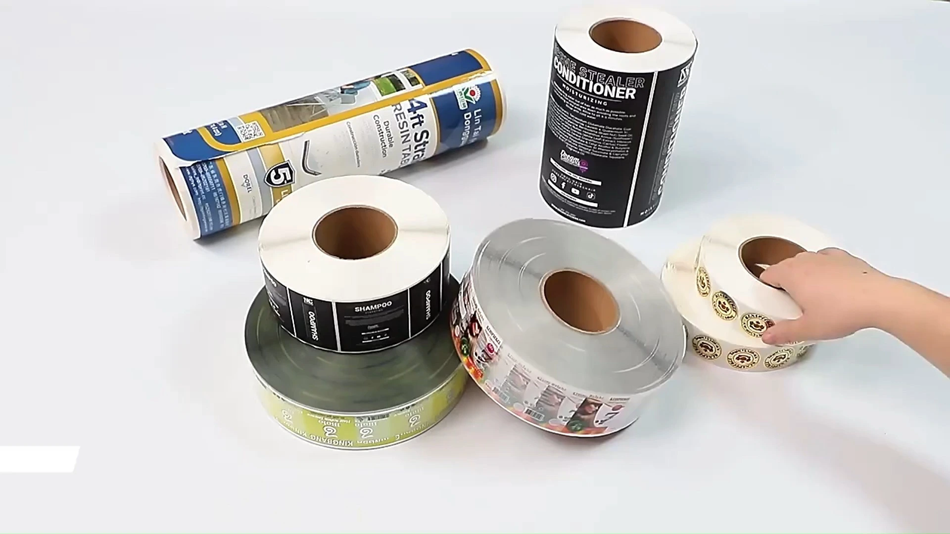 Etiqueta autoadhesiva de embalaje privado, sellado de productos, botellas de PVC, etiquetas adhesivas para botellas de aceite y cabello 1