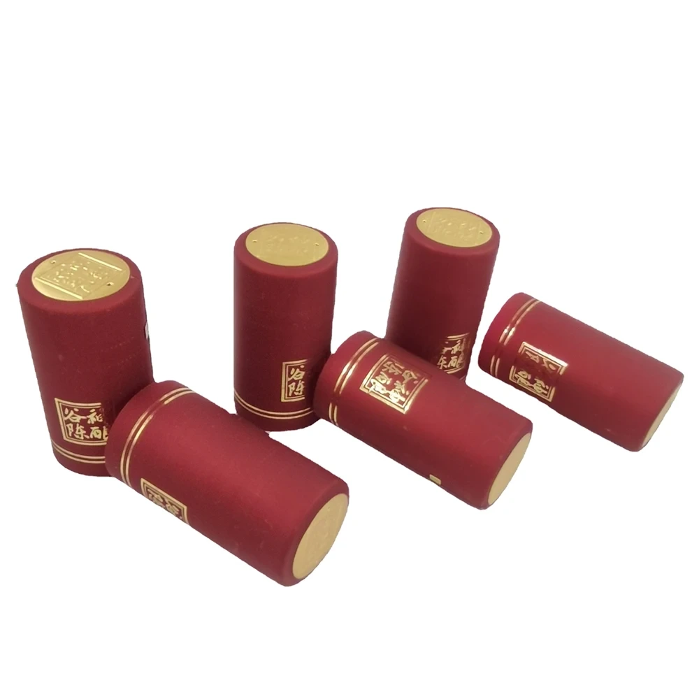 Cápsula de encargo profesional del sello del papel de aluminio del Pvc del tapón de la botella de la botella de vino del plástico termocontraíble 1