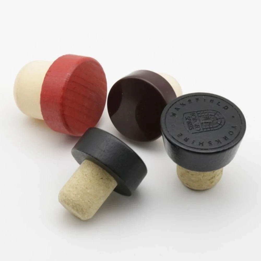  luxury Wooden Bar Top T Shape Wine Synthetic Cork Plastic Cap 1