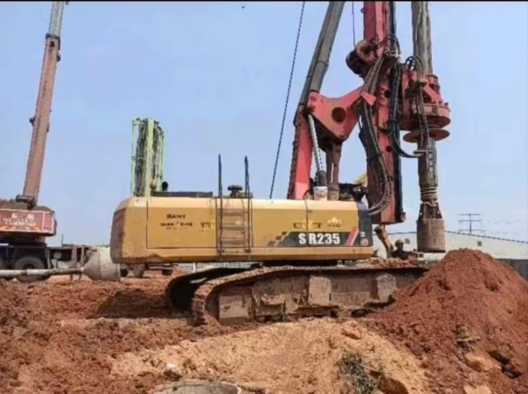 Used SANY SR235 Rotary Drilling rig for construction works 8