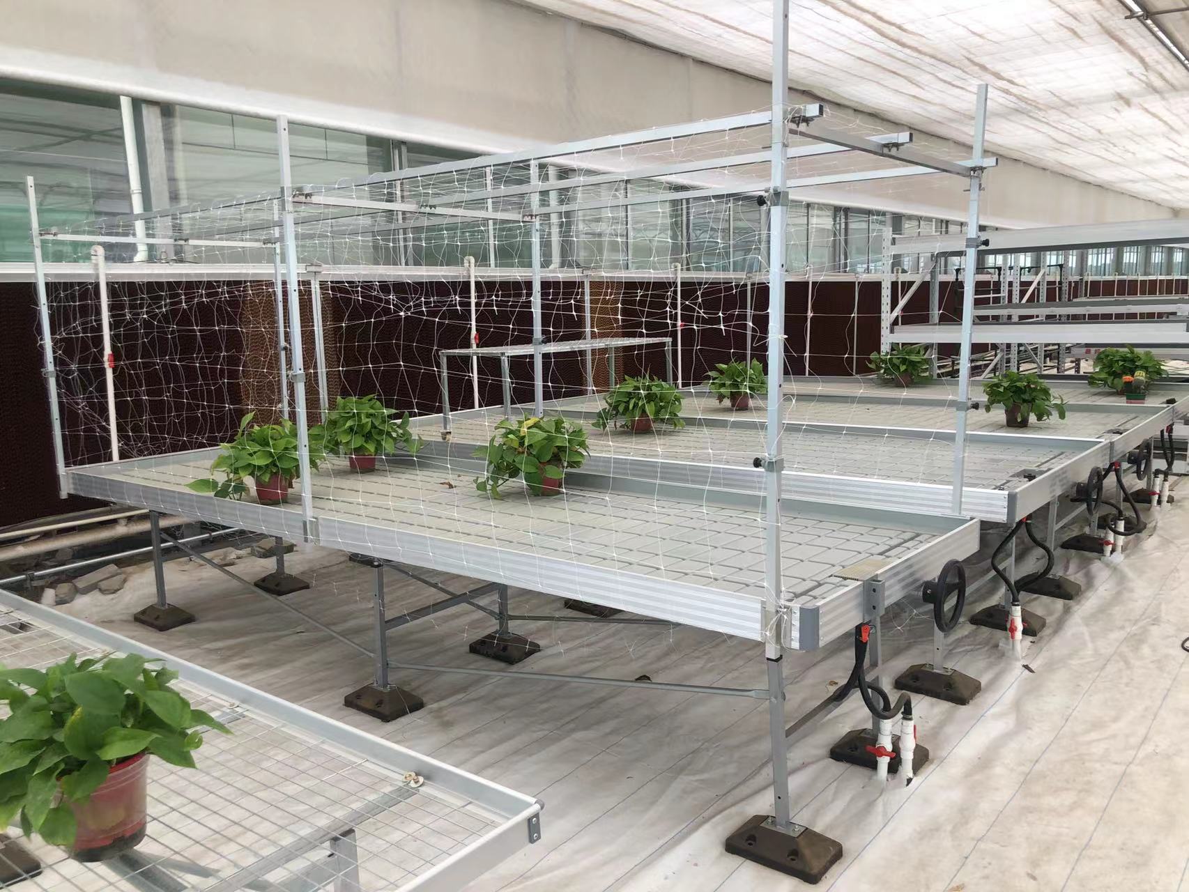 Greenhouse Benches Flood Grow Trays Sliding Tables Vertical Growing ...