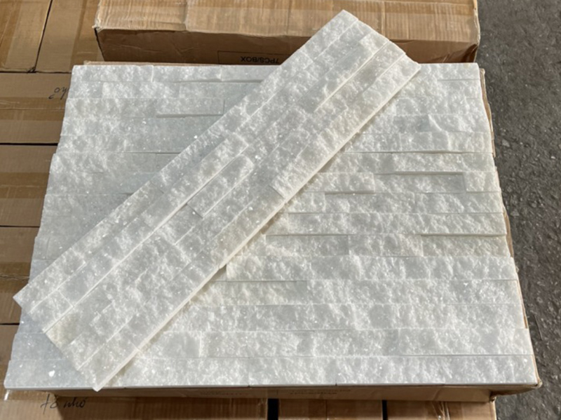 Tejas naturales de la chapa de la pizarra de la piedra blanca de la cultura de la cuarcita para los paneles de pared interiores y exteriores 1