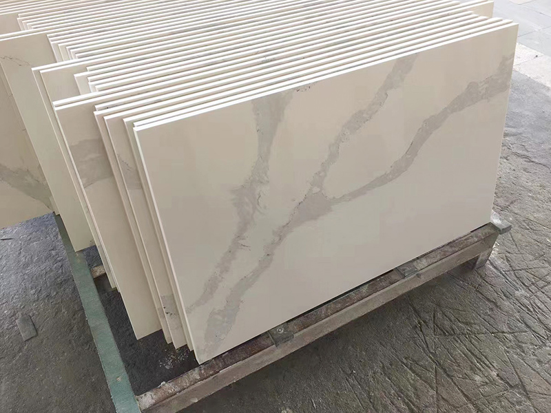 Statuario Calacatta Bancada de quartzo branco com pias retangulares duplas para decoração de cozinha-1708952387108185 2
