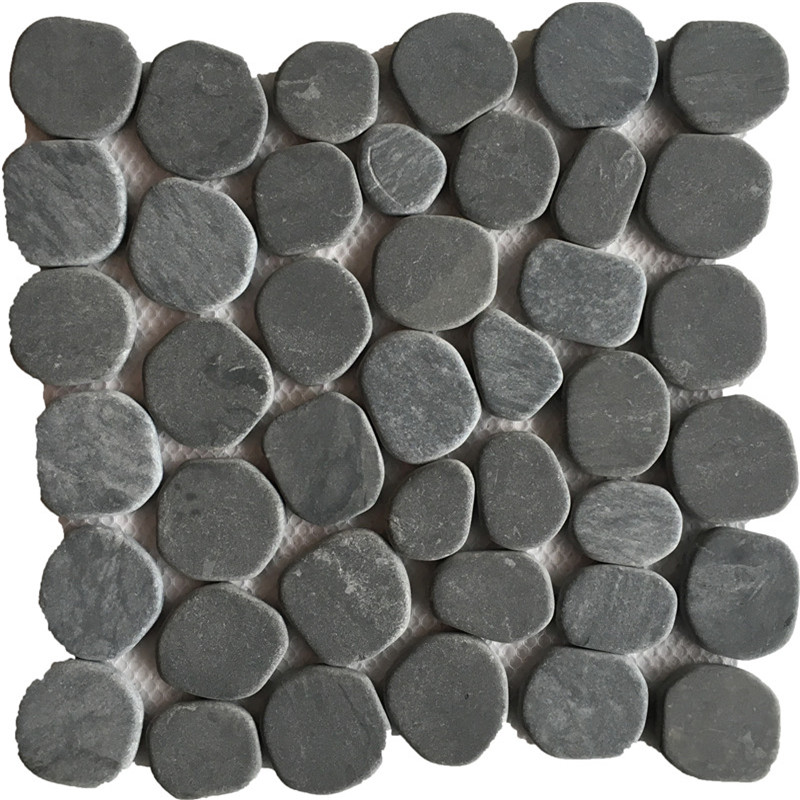 Mosaico riciclato esagonale in marmo nero Nero Marquina per il design delle pareti del bagno 4