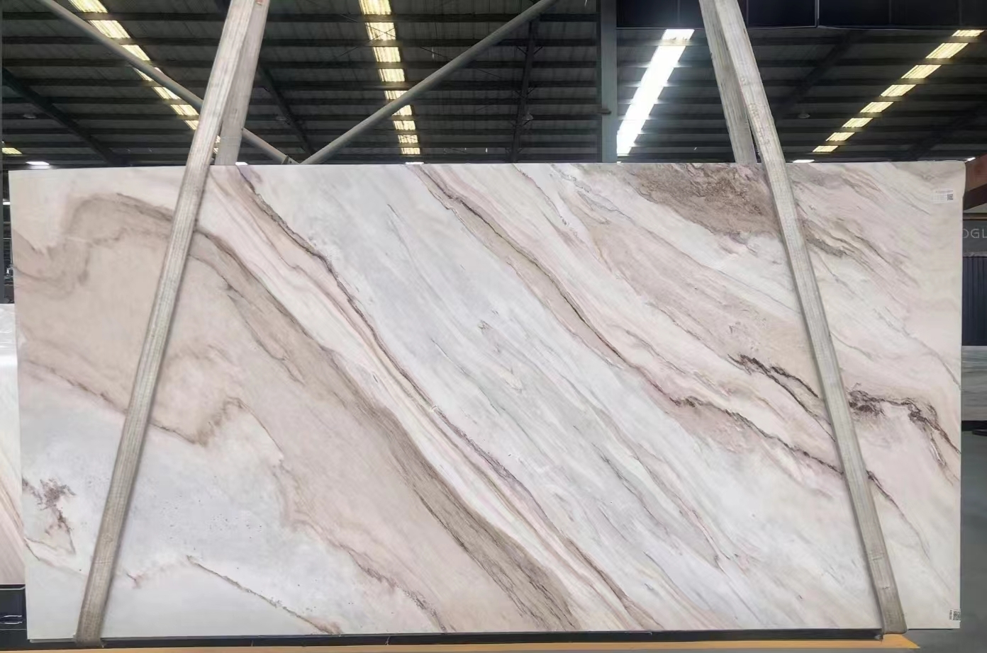 Piedras de lujo italianas de losa de mármol blanco de Palissandro para el diseño de la cocina 1
