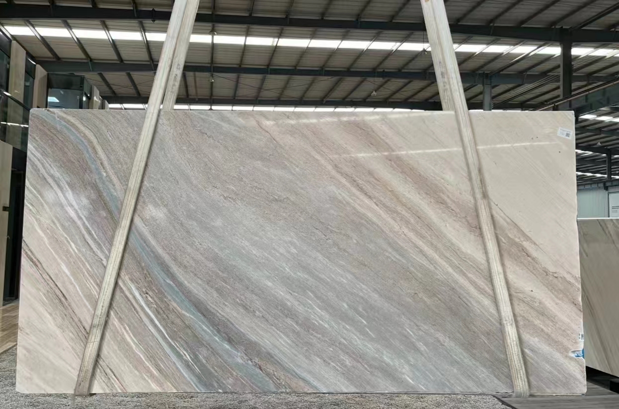 Piedras de lujo italianas de losa de mármol blanco de Palissandro para el diseño de la cocina 3