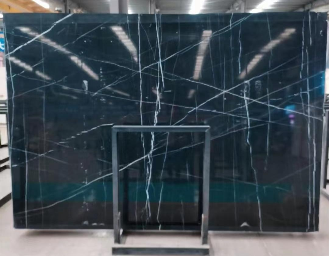Nero Marquina Black Marble Slab Polished Surface For Bathroom Floor Tiles 1