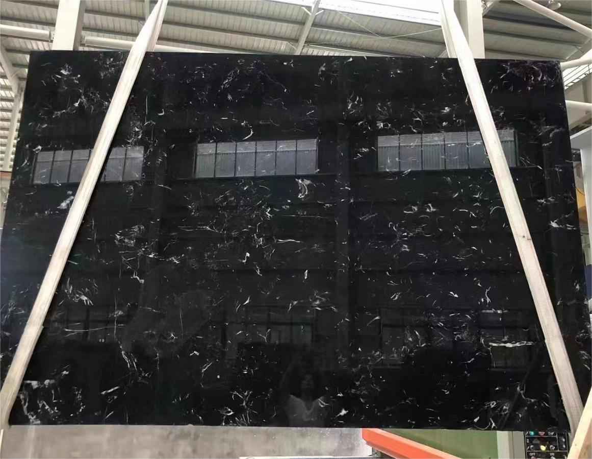 Marbre de fleur de glace noire pour panneau mural de salle à manger 1