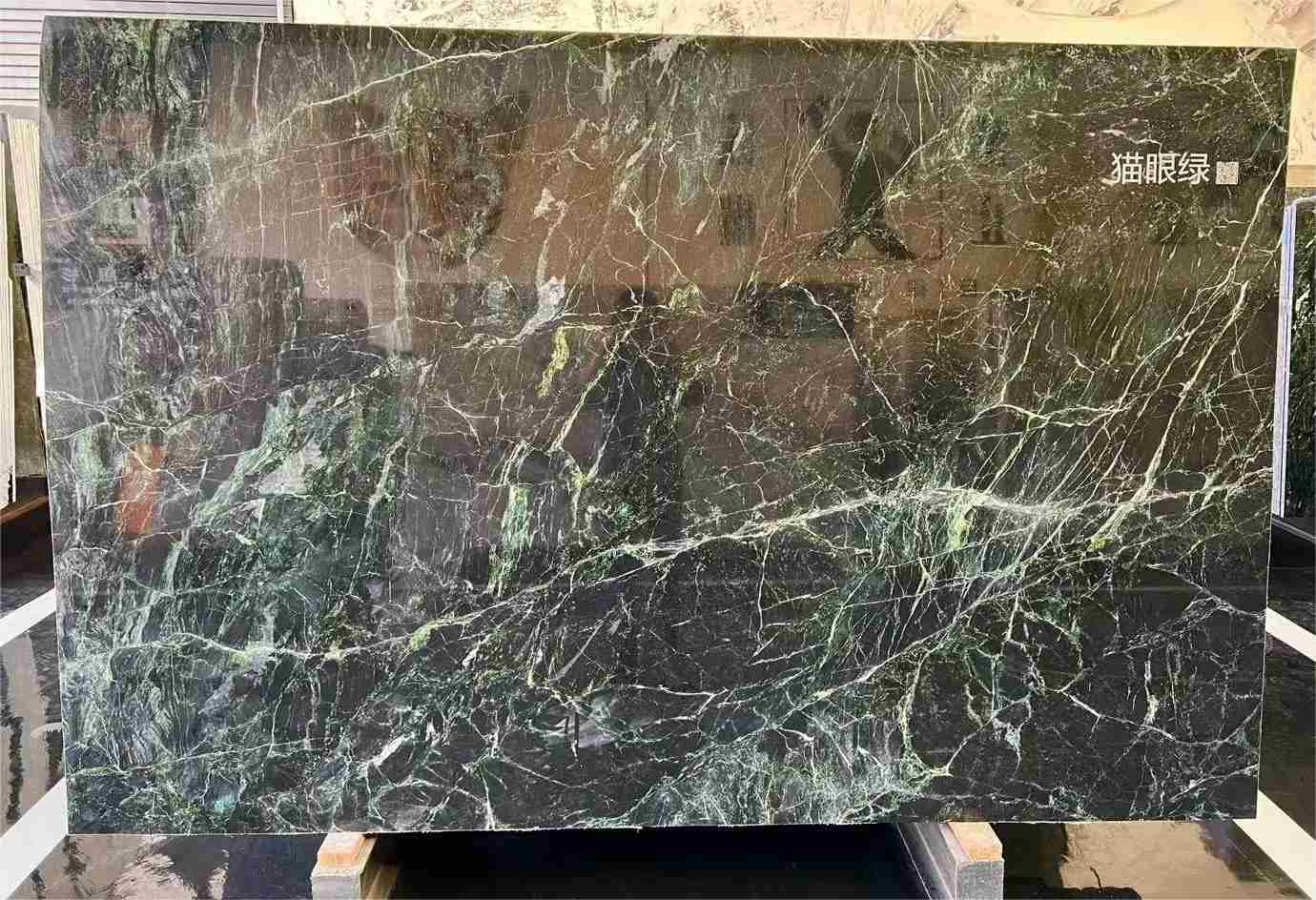 Dalle de marbre vert Verde San Denise pour plan de travail de salle à manger 5