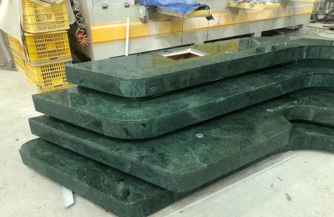 India Verde Affai Green Marble Slab For Exterior Decorative 4