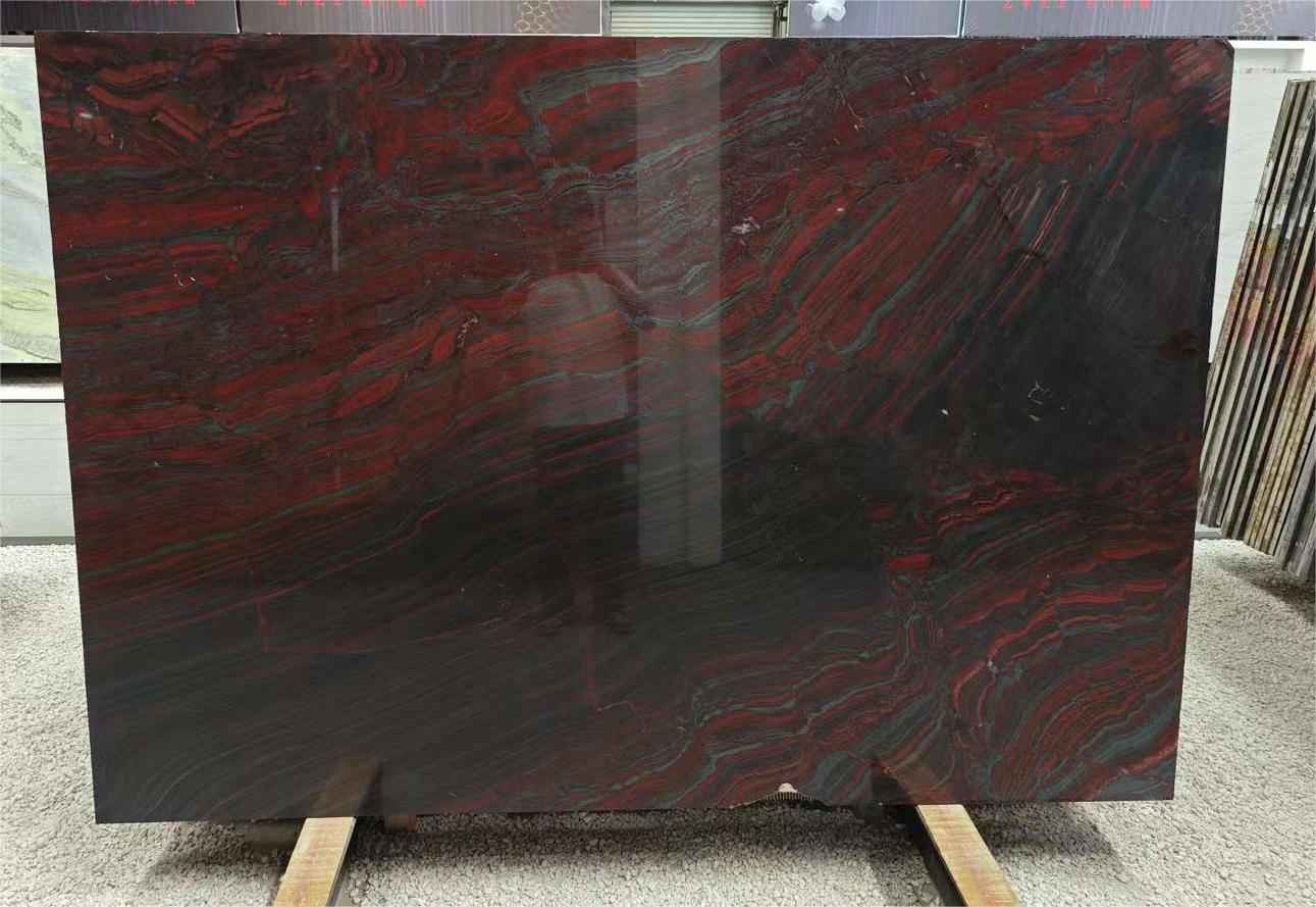 Dalle de quartzite rouge de fer pour carrelage de salle de bain 2