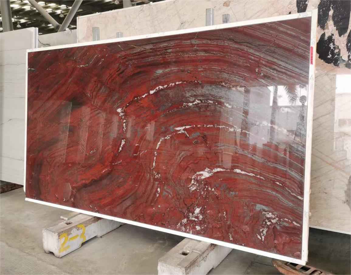 Dalle de quartzite rouge de fer pour carrelage de salle de bain 4