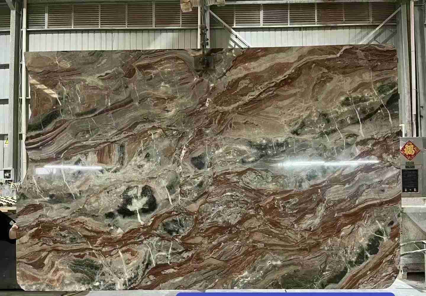 Dalle de marbre rouge Arabescato Orobico Rosso pour dessus de vanité de salle de bain 2