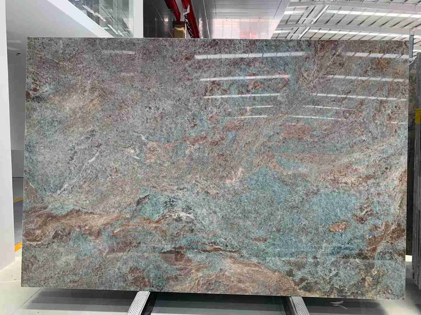 Dalle de quartzite bleu Jeriba pour îlot de cuisine 4