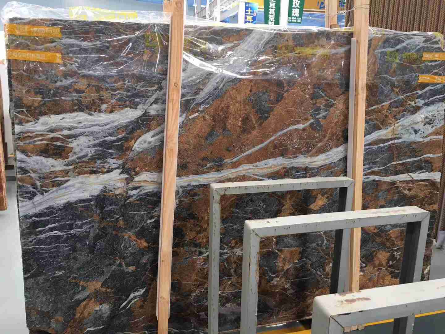 Dalle de marbre Blue Janes pour carrelage de salle de bain 5