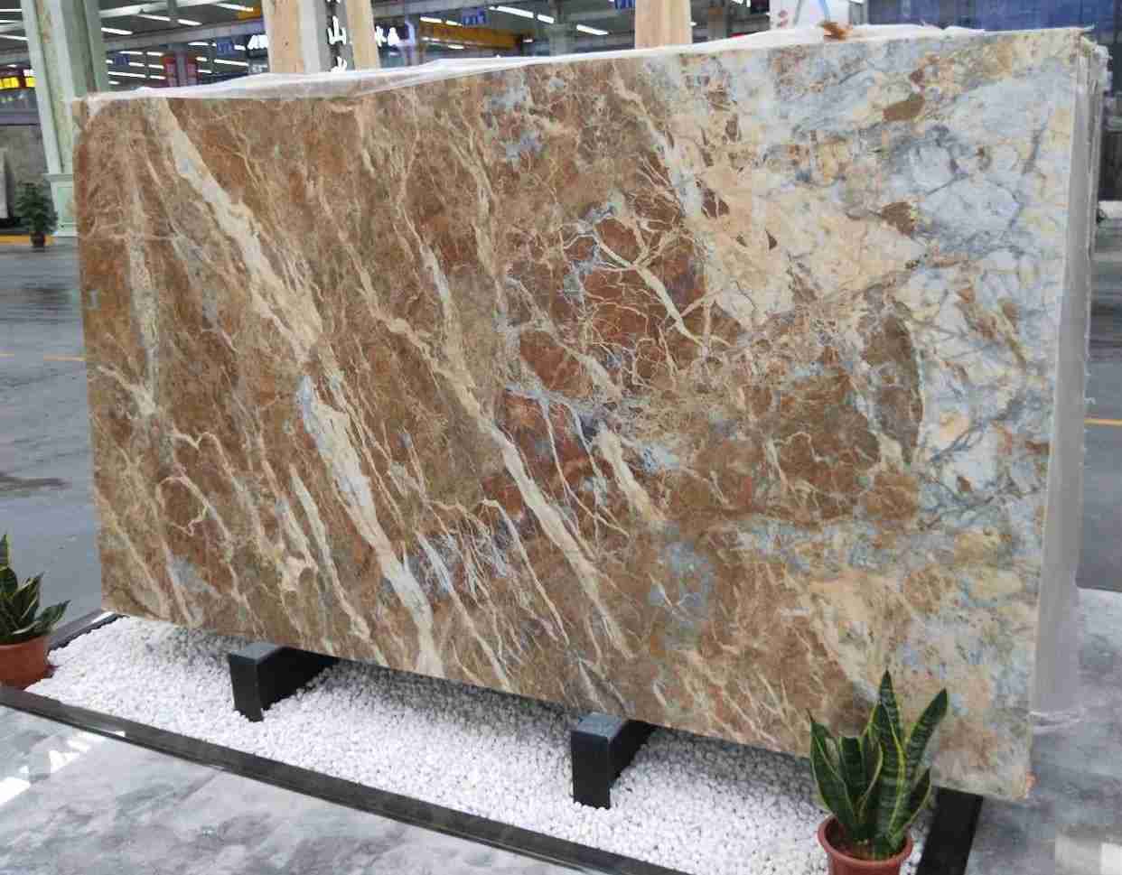 Dalle de marbre Blue Janes pour carrelage de salle de bain 2