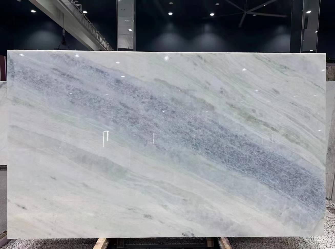 Dalle de marbre bleu céleste pour panneau mural 7