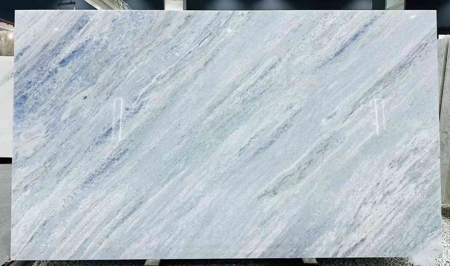 Dalle de marbre bleu céleste pour panneau mural 6