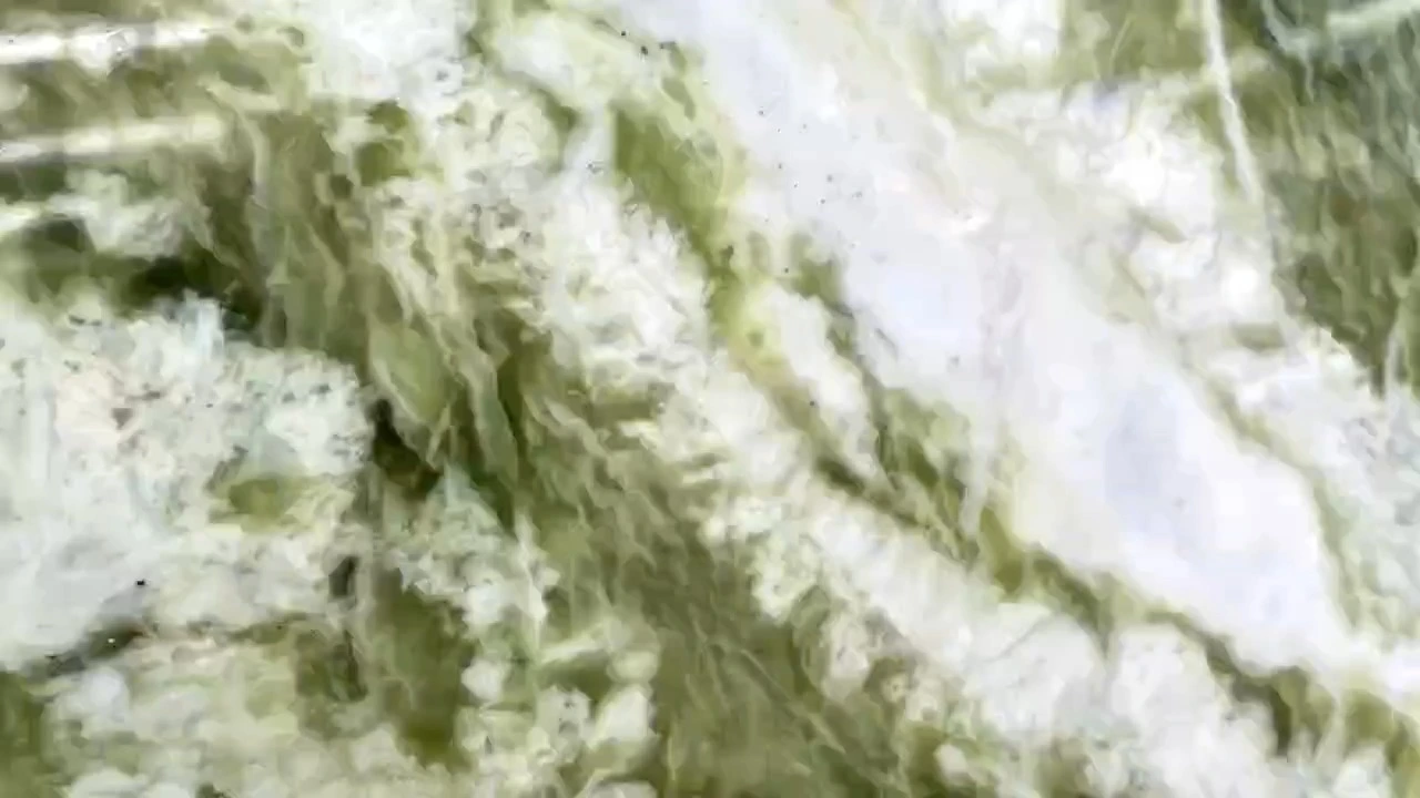 Piedra natural de China de mármol de jade verde para encimera de tocador de baño 1