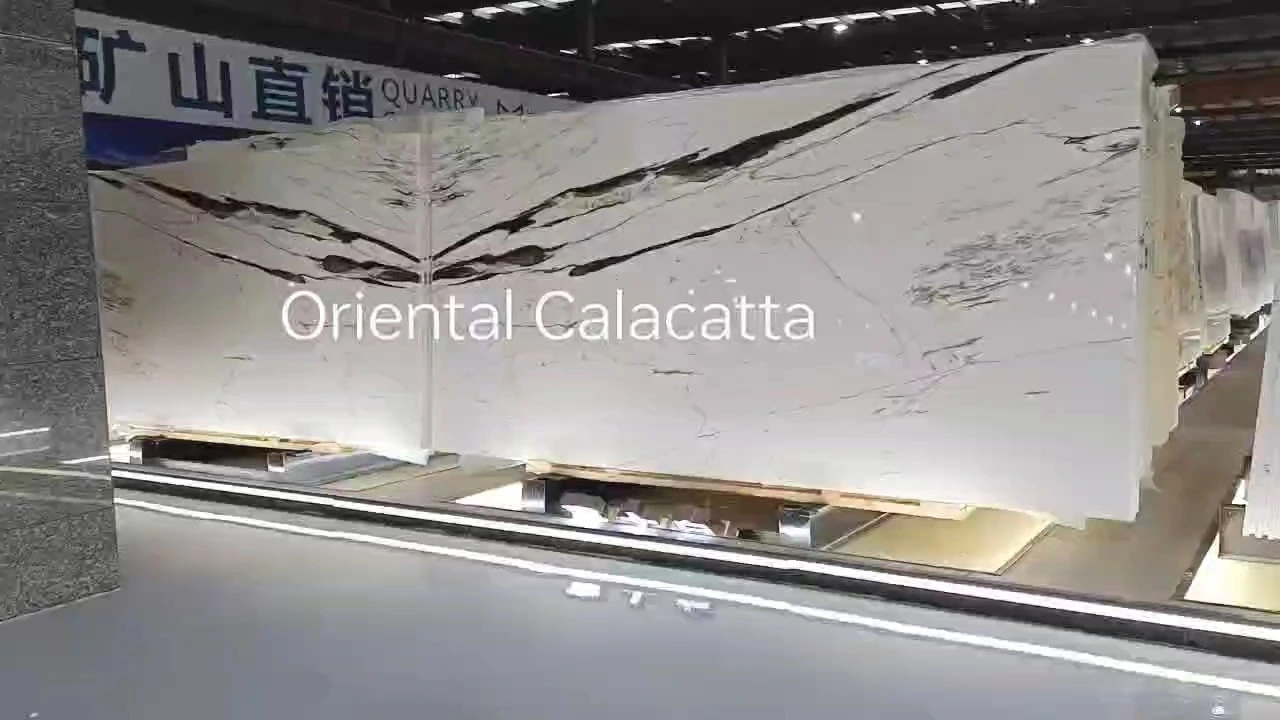 Dalle de marbre blanc calacatta oriental pour plans de travail de cuisine 1