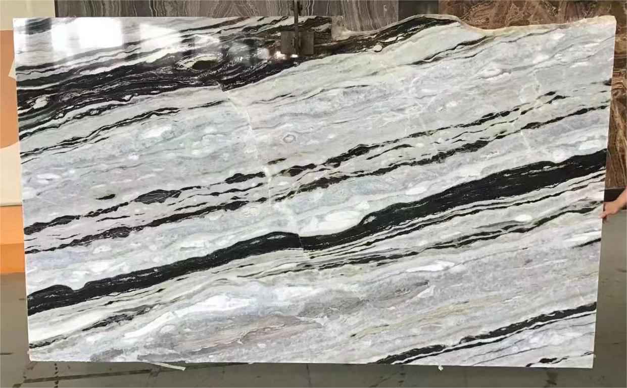 Dalle de marbre bleu Danube pour carrelage de salle de bain 1
