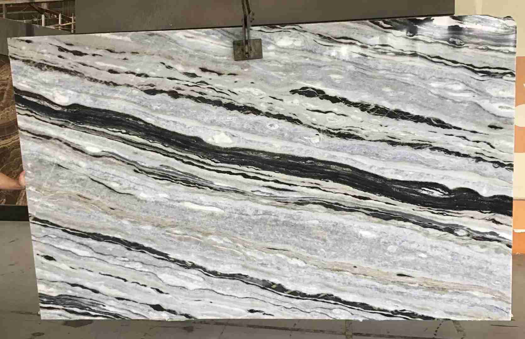 Dalle de marbre bleu Danube pour carrelage de salle de bain 2