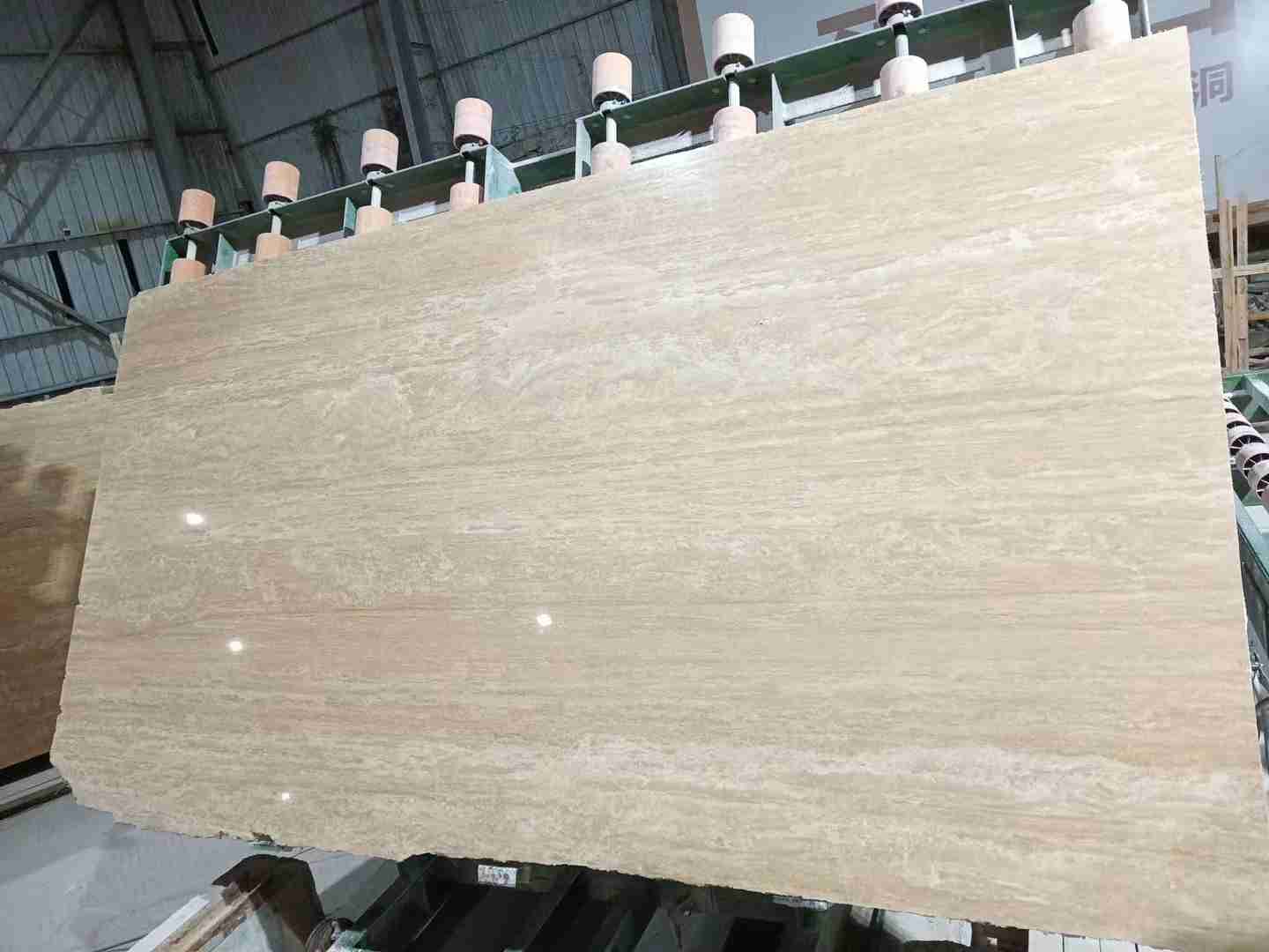 Lastra di travertino bianco crema per piastrelle da parete 6