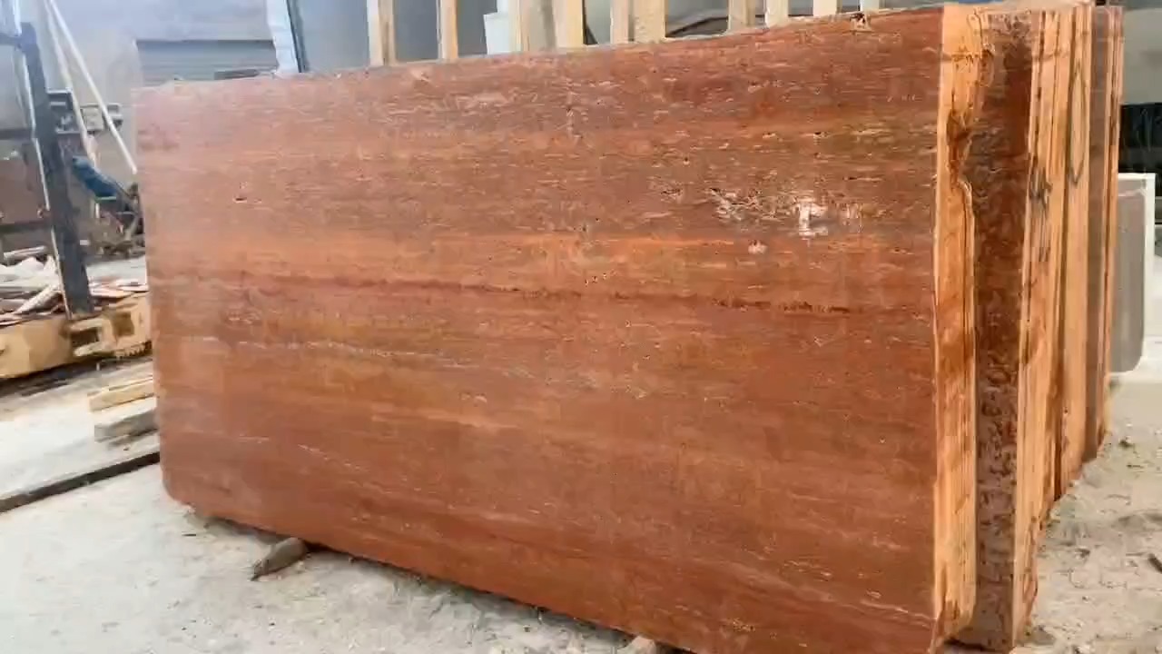 Iran Red Travertine Slab For Exterior Wall Tile 1