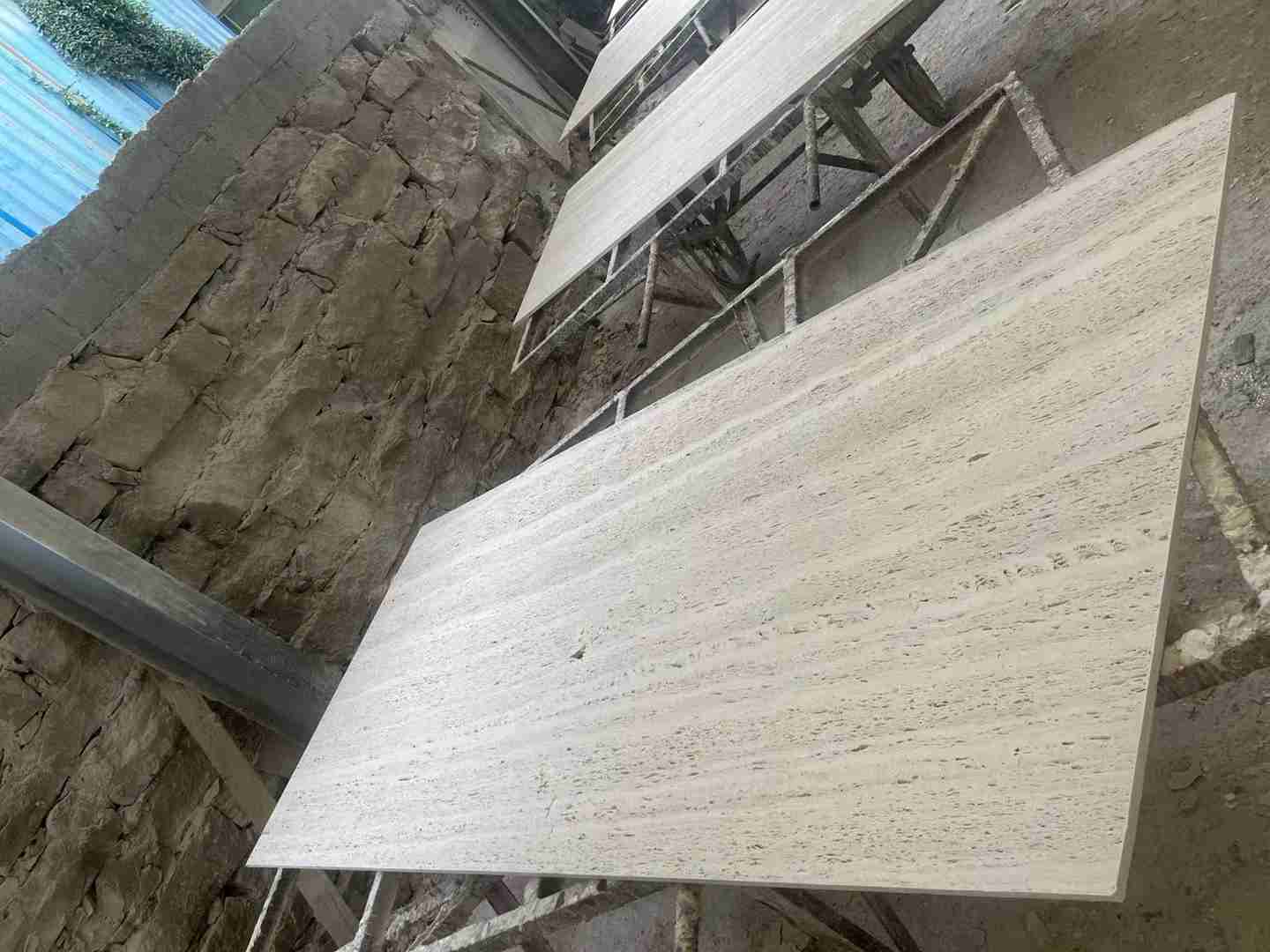 إيطاليا سوبر وايت الترافرتين بلاطة لبلاط أرضية الحمام 4