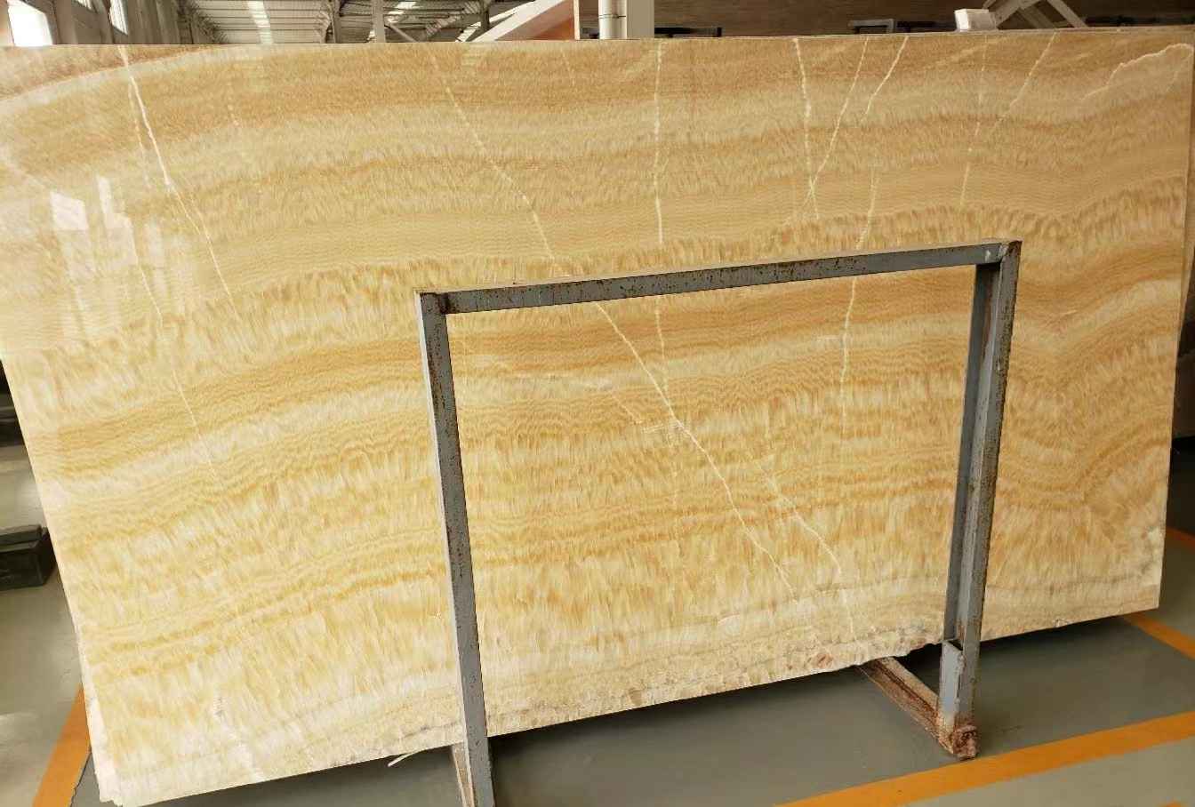 Losa de ónix de miel amarilla para baldosas de baño 5
