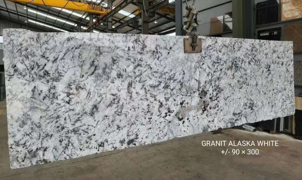 Granit blanc d'Alaska pour dessus de vanité de cuisine 4