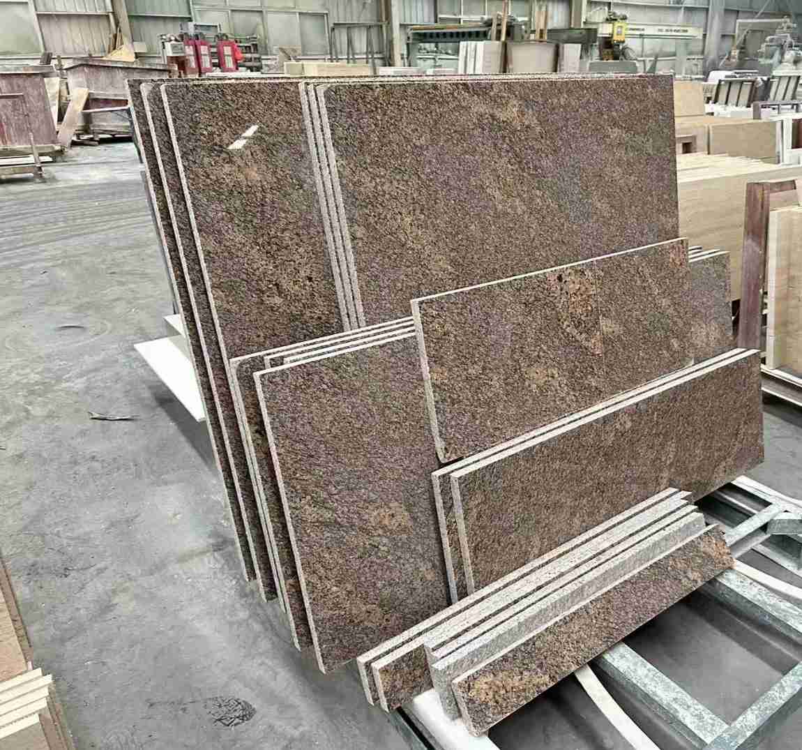 Гранитная плитка Giallo California Brown для наружной плитки 3