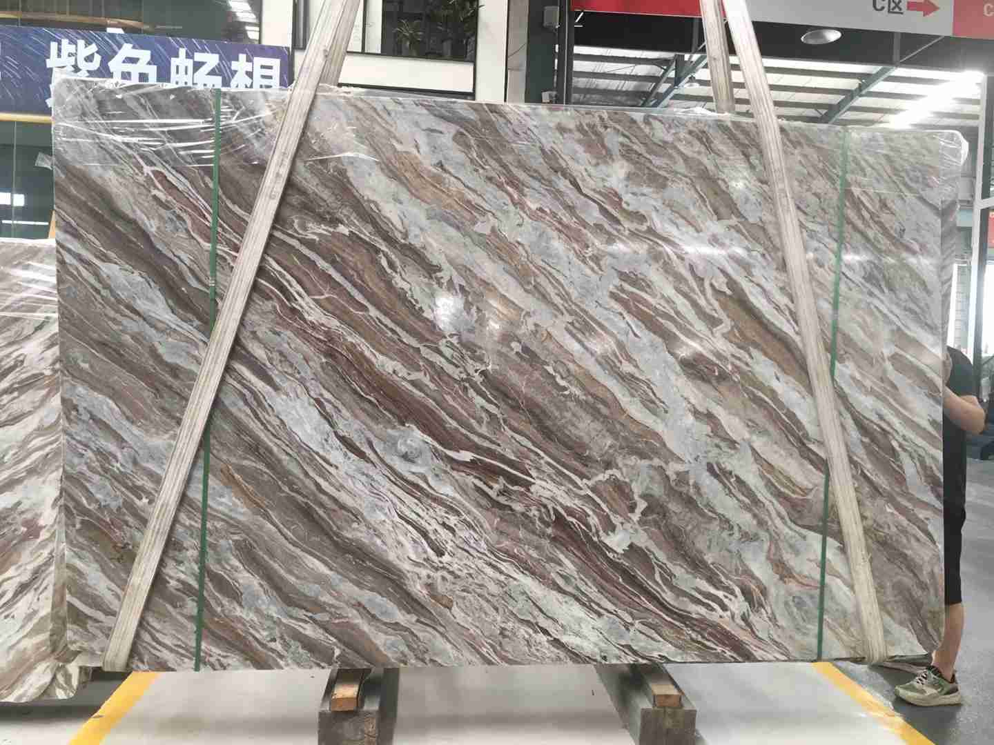 Dalle de pierre bon marché de Brown Fantasy Granite Inde pour plan de travail de cuisine 5
